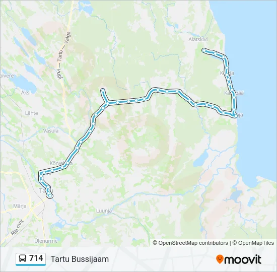 714 Bus Line Map