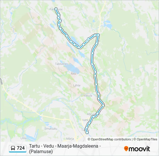 Автобус 724: карта маршрута