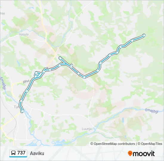 Автобус 737: карта маршрута
