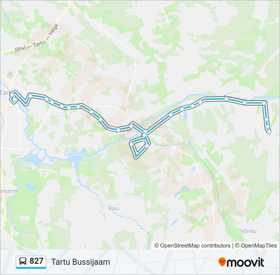 Автобус 827: карта маршрута