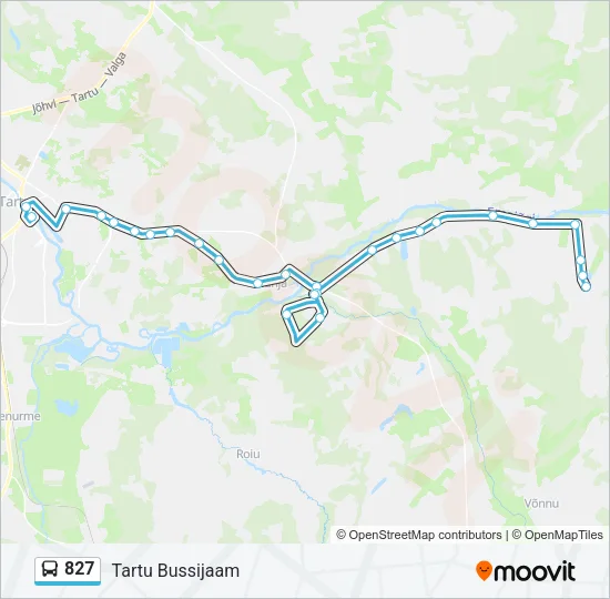 Автобус 827: карта маршрута