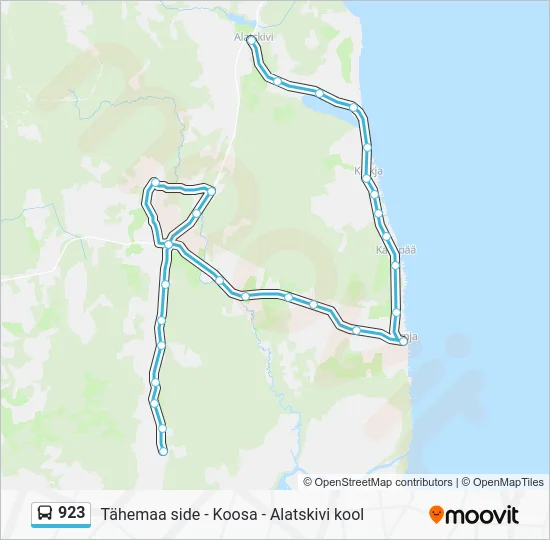 Автобус 923: карта маршрута