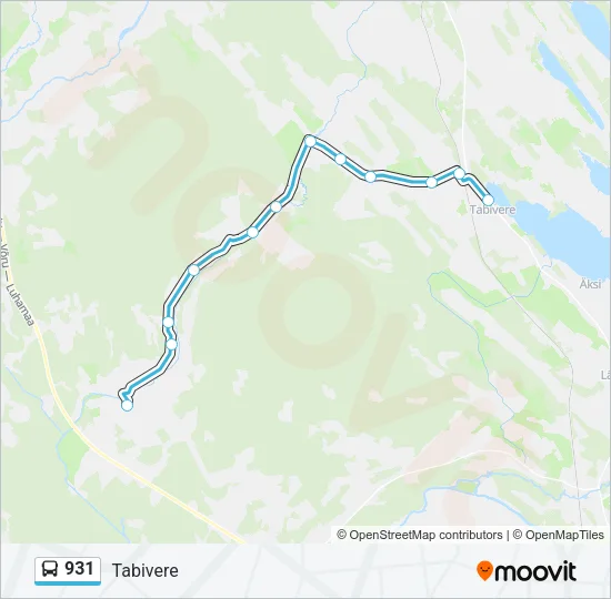 Автобус 931: карта маршрута