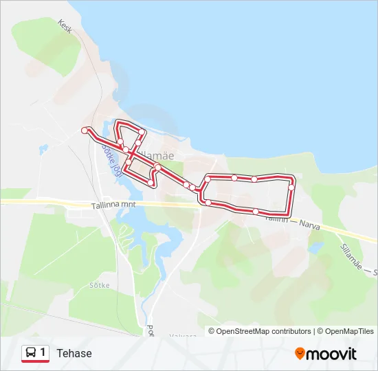 1 Bus Line Map