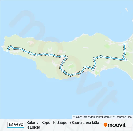 Автобус 6492: карта маршрута