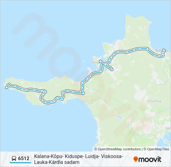 6512 Bus Line Map