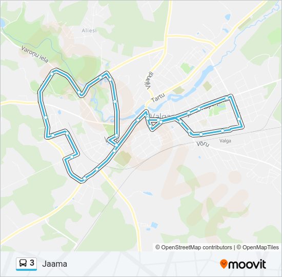 Автобус 3: карта маршрута