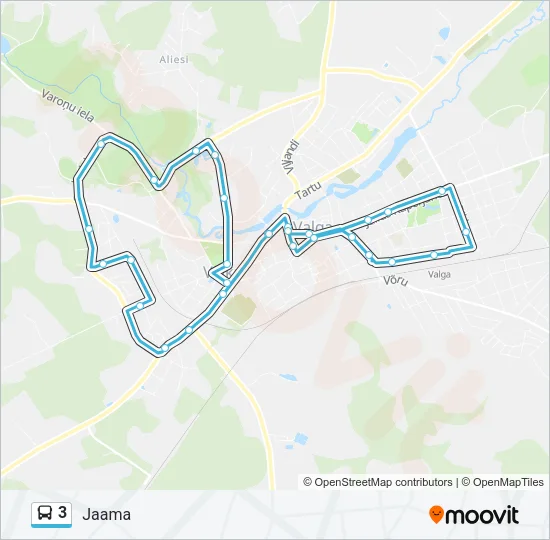 3 Bus Line Map