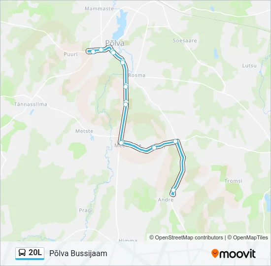 20L Bus Line Map