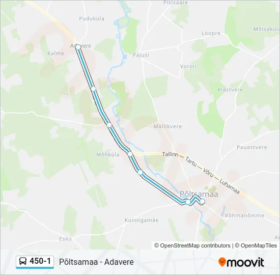 450-1 Bus Line Map