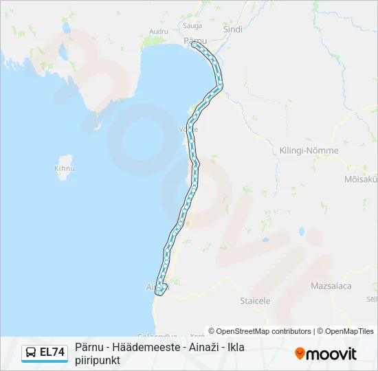 EL74 Bus Line Map