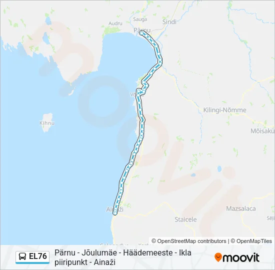 EL76 Bus Line Map