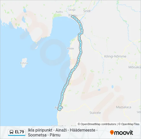 EL79 Bus Line Map