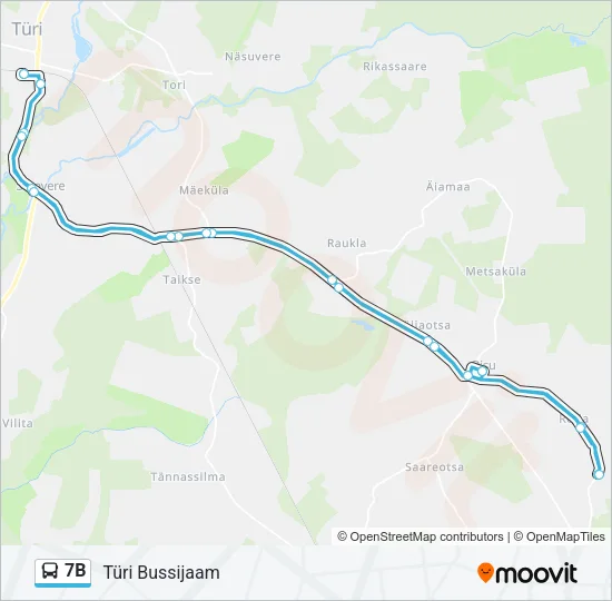 7B Bus Line Map