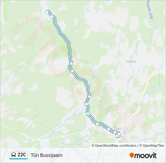22C Bus Line Map