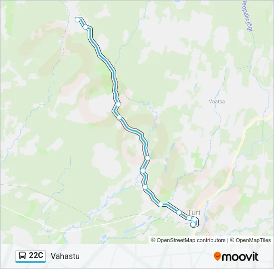 22C Bus Line Map