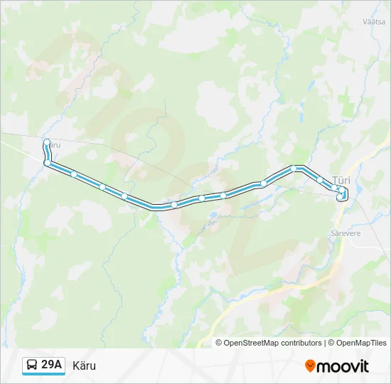 Автобус 29A: карта маршрута