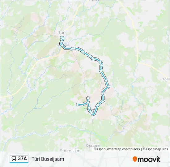 37A Bus Line Map