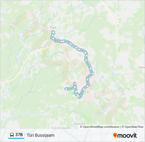 37B Bus Line Map