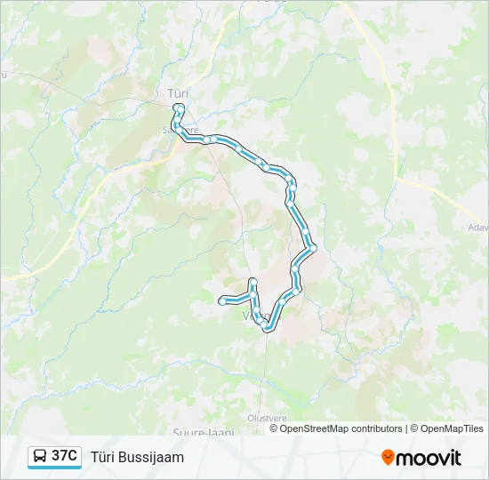 37C Bus Line Map