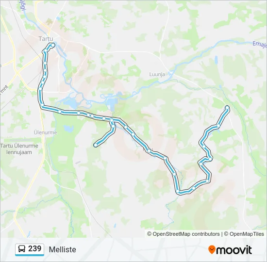 Автобус 239: карта маршрута