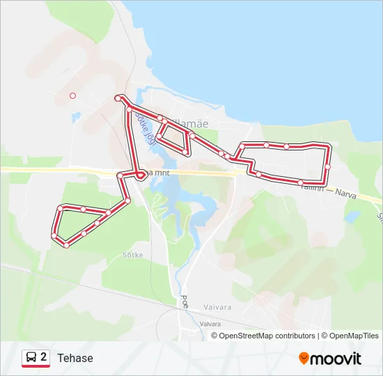 2 Bus Line Map
