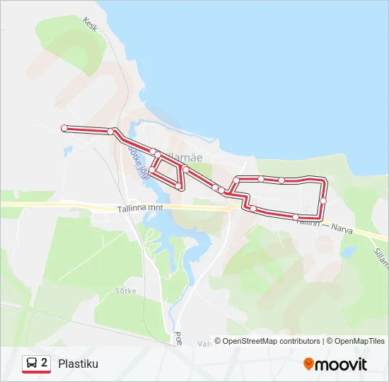 2 Bus Line Map