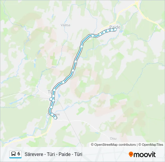 6 Bus Line Map