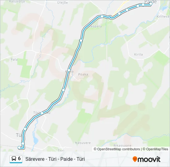 6 Bus Line Map