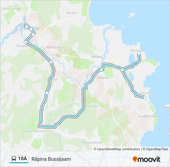 10A Bus Line Map