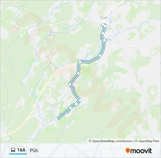 16A Bus Line Map