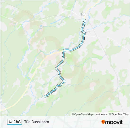 16A Bus Line Map