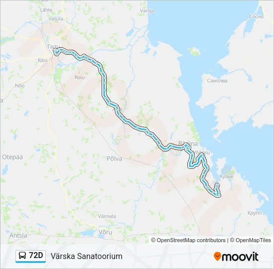 72D Bus Line Map