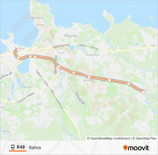 Поезд R48: карта маршрута