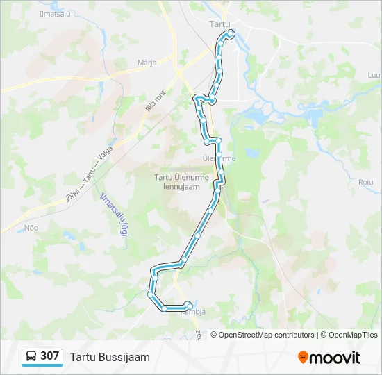 Автобус 307: карта маршрута