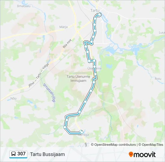 307 Bus Line Map