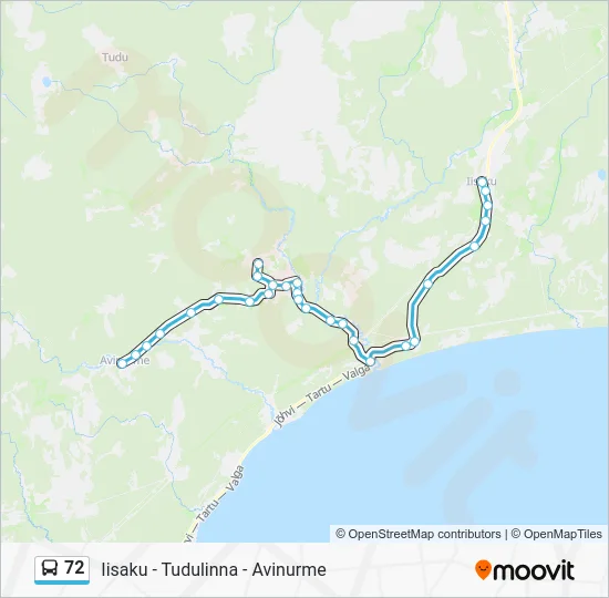 Автобус 72: карта маршрута