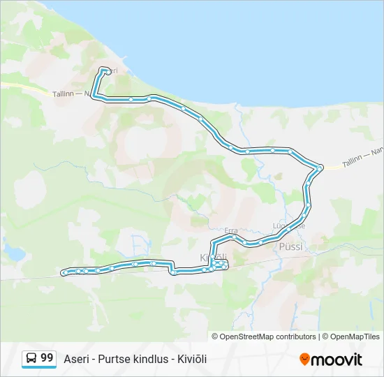 Автобус 99: карта маршрута