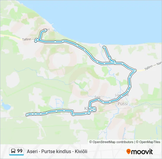 Автобус 99: карта маршрута