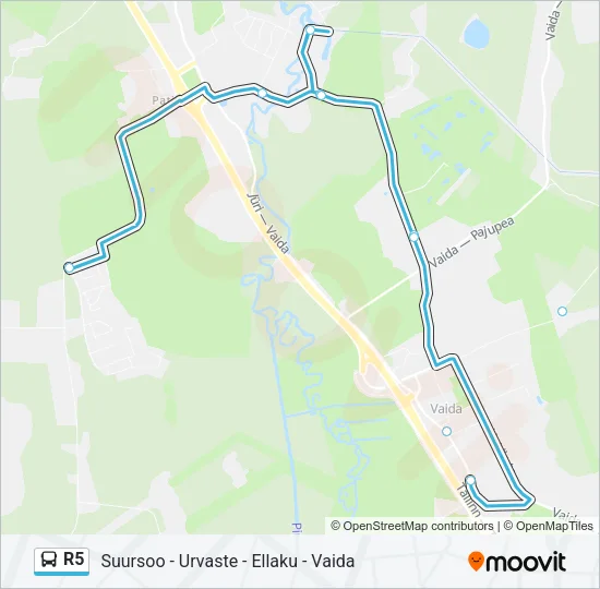 R5 Bus Line Map