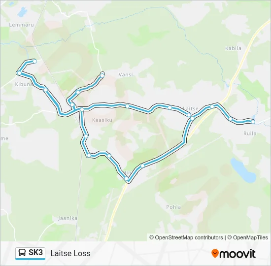 Автобус SK3: карта маршрута