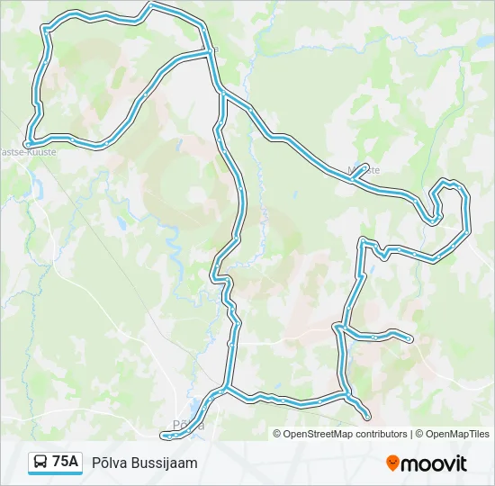 75A Bus Line Map