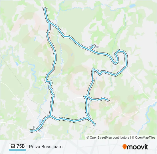 75B Bus Line Map