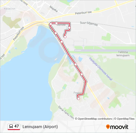 Автобус 47: карта маршрута