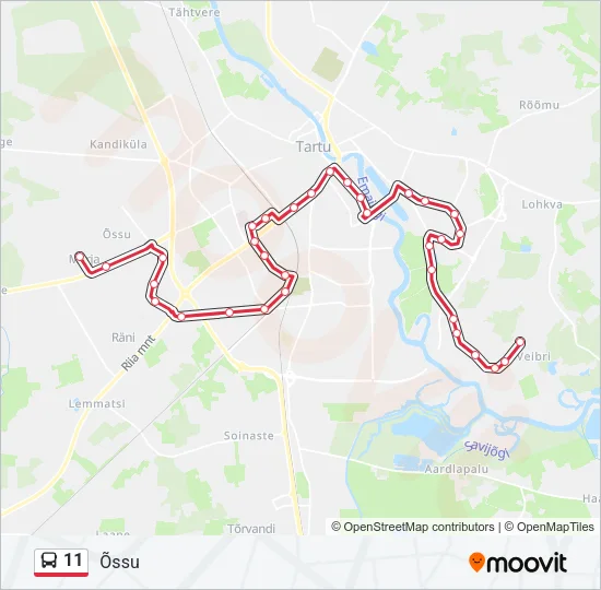 11 Bus Line Map
