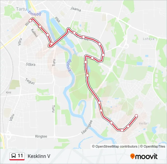 11 Bus Line Map