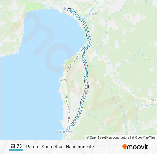 Автобус 73: карта маршрута