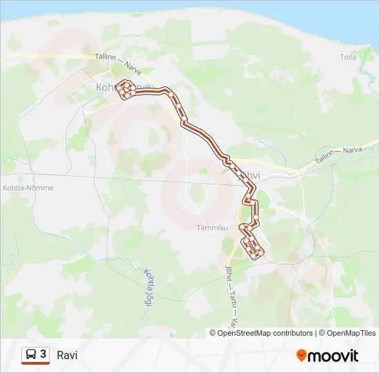 Автобус 3: карта маршрута
