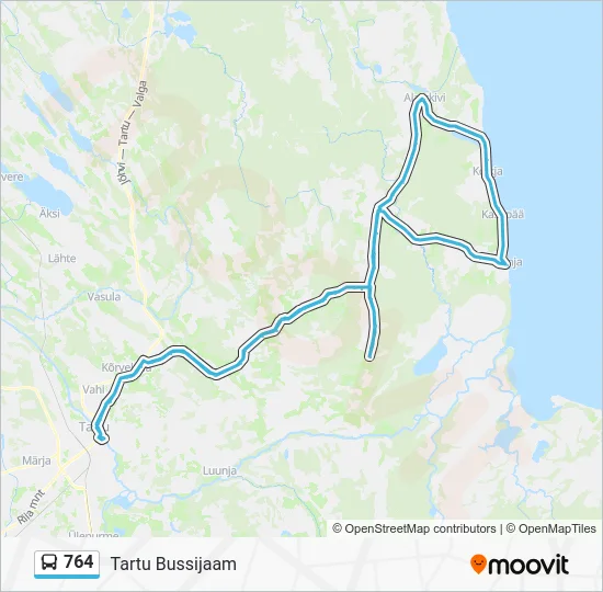 Автобус 764: карта маршрута