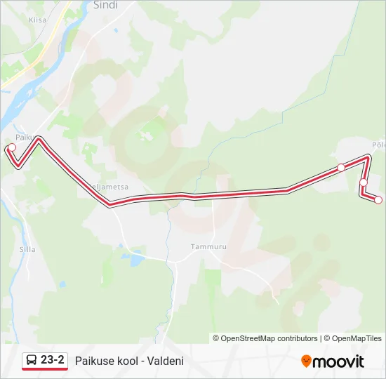 Автобус 23-2: карта маршрута